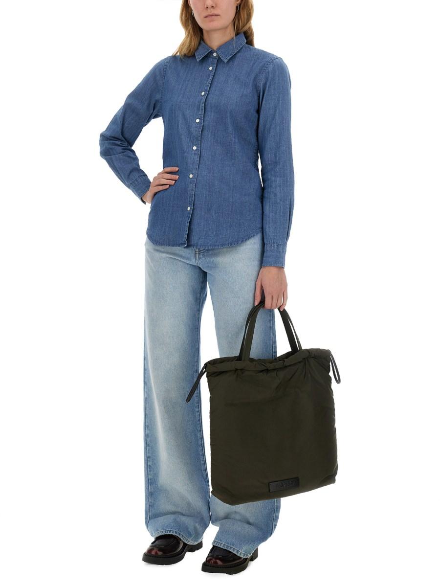 ASPESI CAMICIA REGULAR FIT IN DENIM DI COTONE Negozi Online