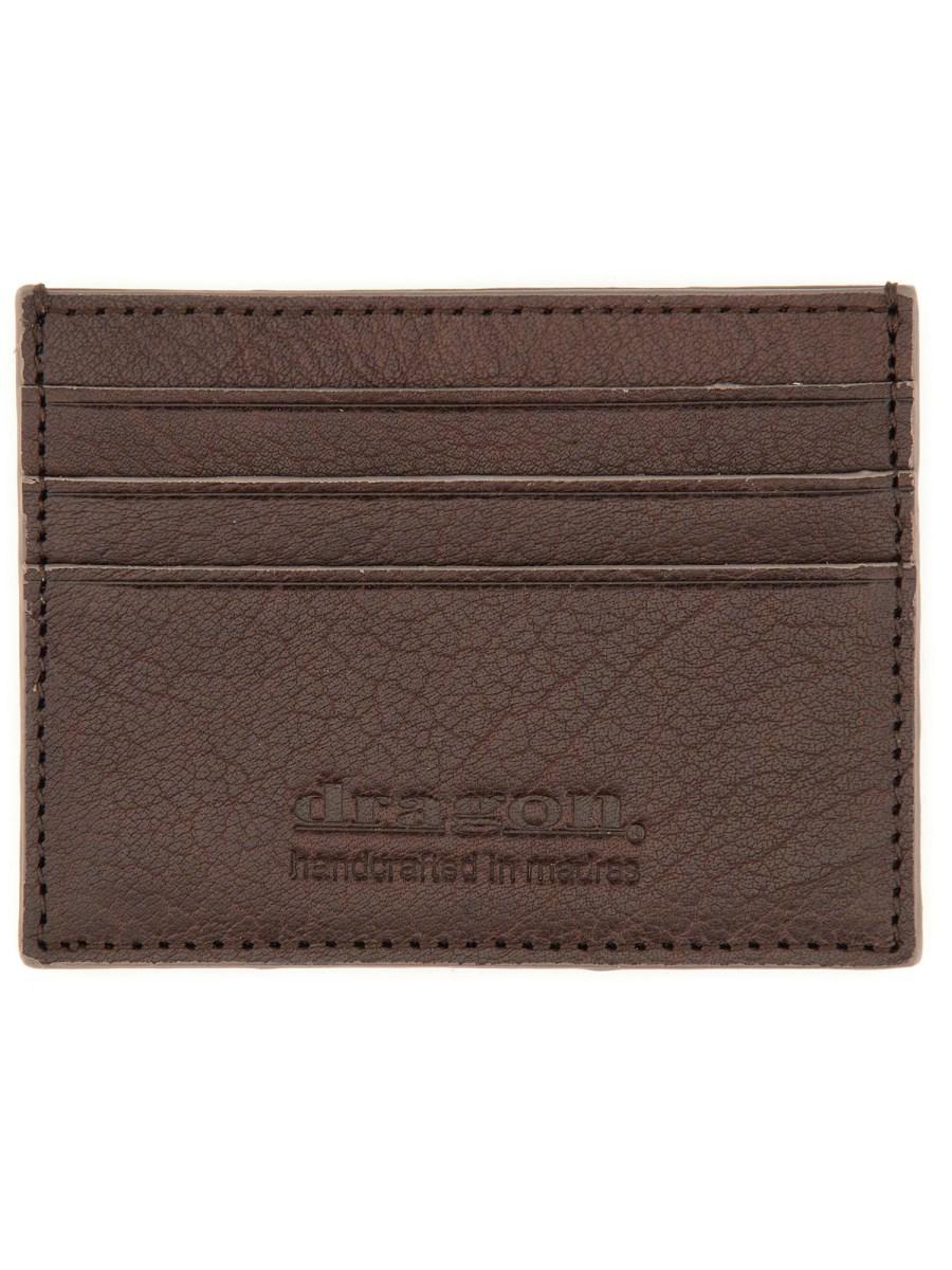 DRAGON DIFFUSION PORTACARTE "CHECK" IN PELLE Presa