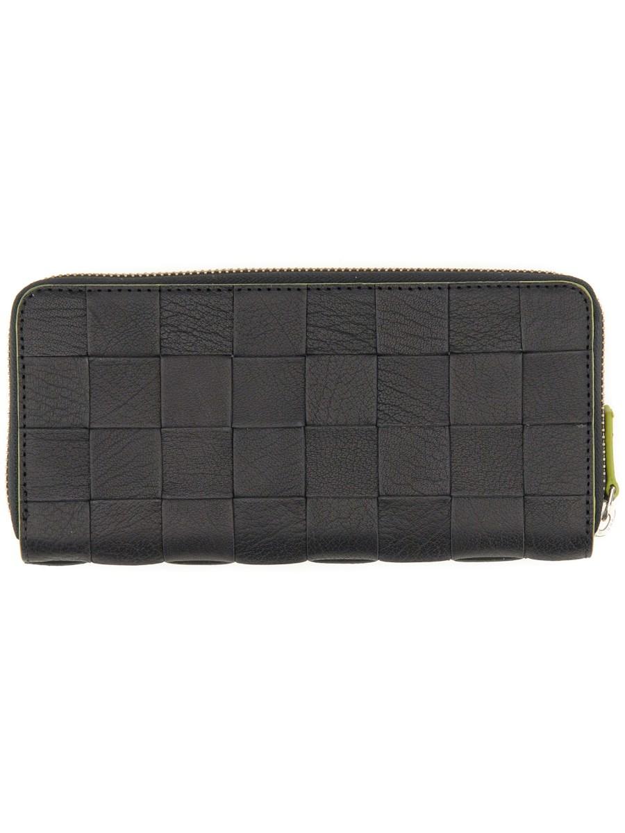 DRAGON DIFFUSION PORTAFOGLIO CHECK IN PELLE CON ZIP Black Friday
