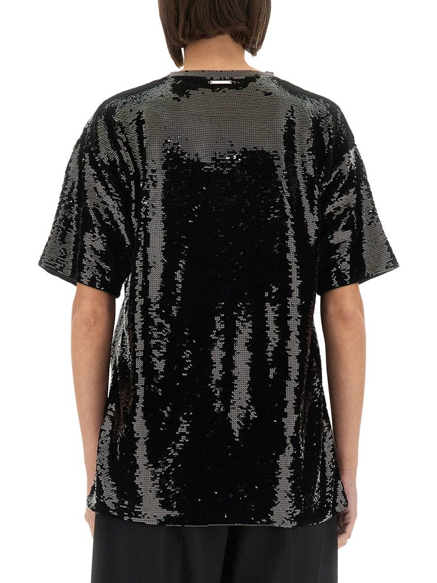 MICHAEL BY MICHAEL KORS T-SHIRT OVERSIZE IN JERSEY CON PAILLETTES Offerta Giorno del Papà