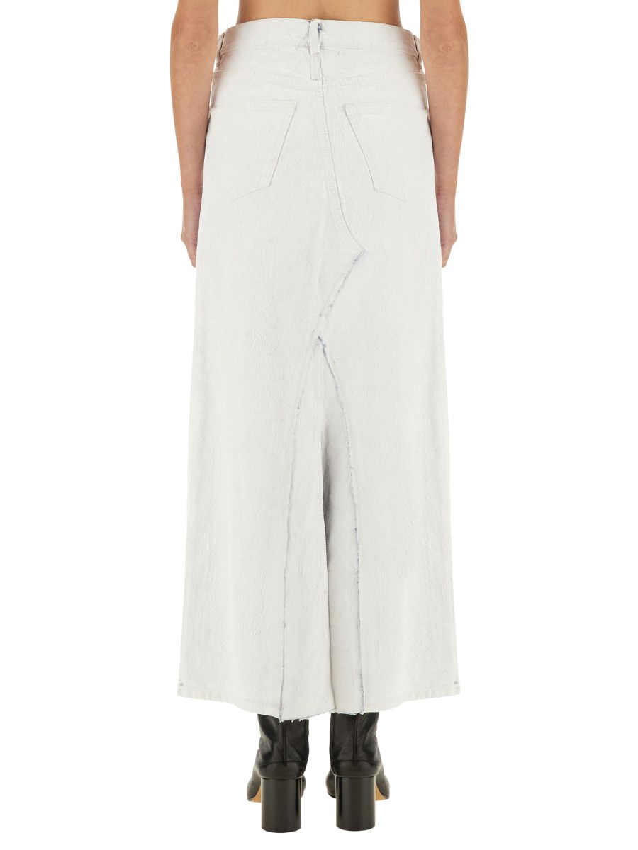 MAISON MARGIELA GONNA MIDI IN DENIM Smaltimento dello stoccaggio