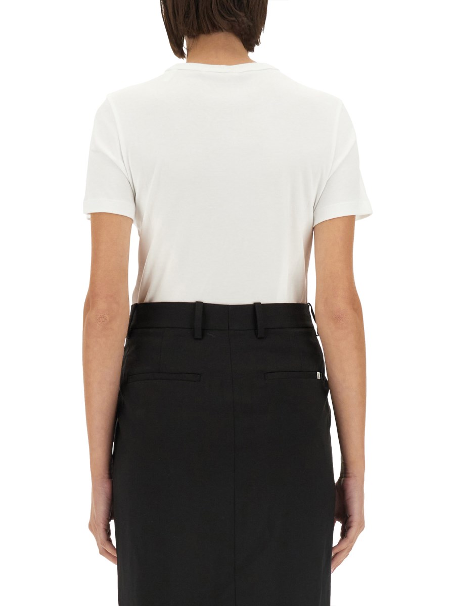 HELMUT LANG T-SHIRT IN JERSEY DI COTONE CON LOGO Offerte speciali
