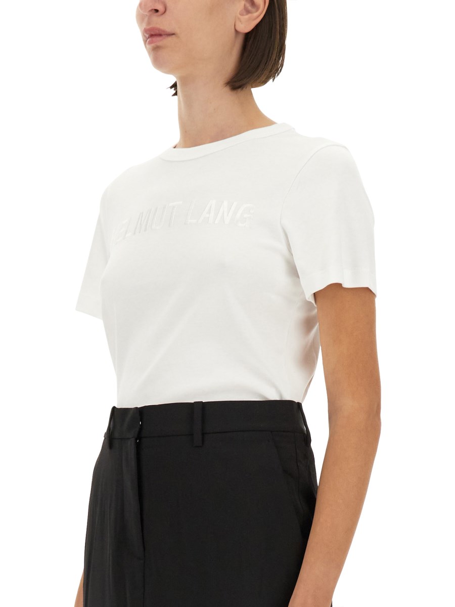HELMUT LANG T-SHIRT IN JERSEY DI COTONE CON LOGO Offerte speciali
