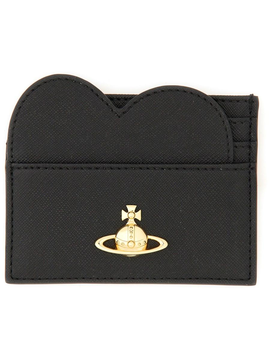 VIVIENNE WESTWOOD PORTACARTE "HEART" CON LOGO Sostegno trimestrale