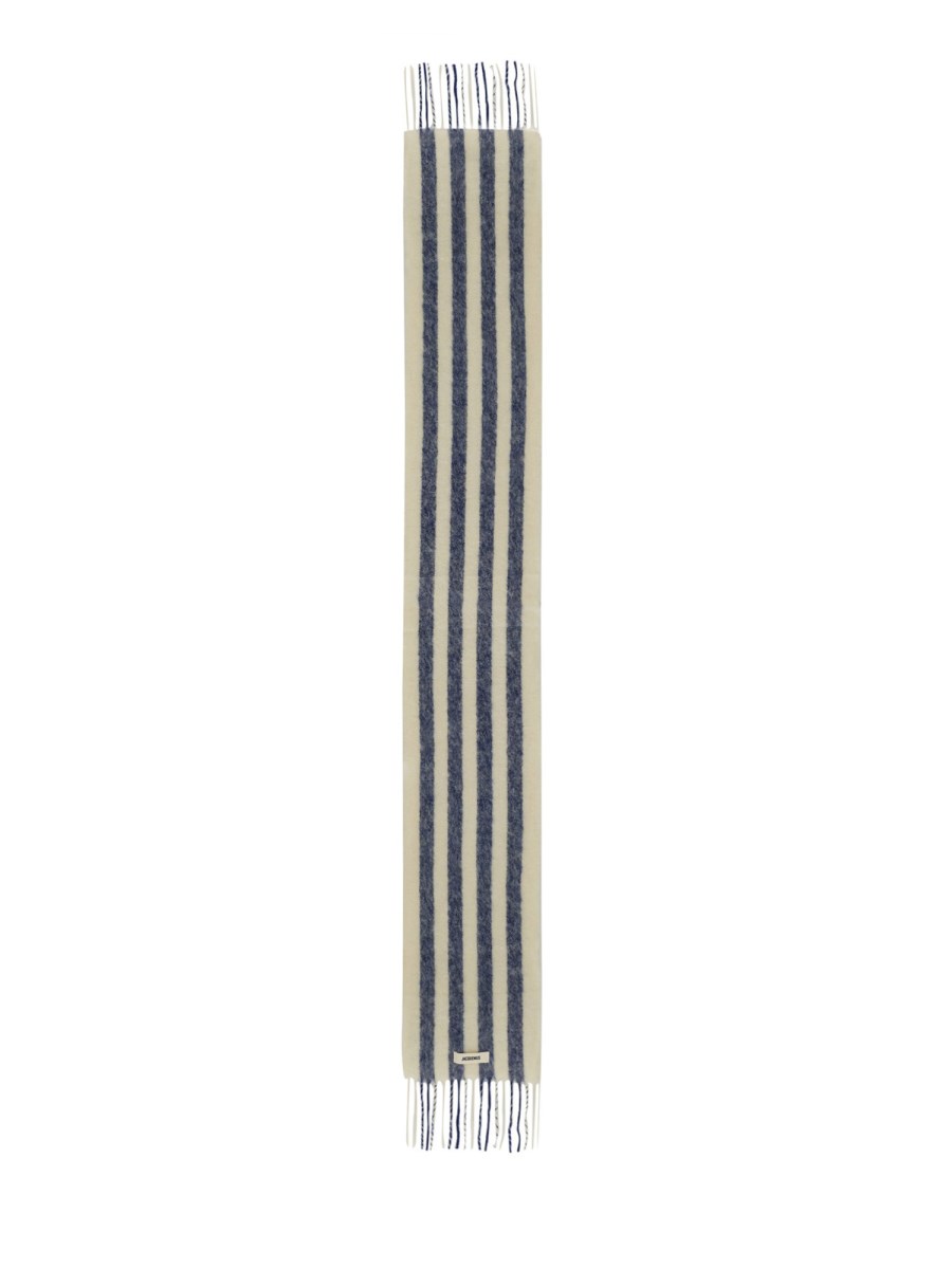 JACQUEMUS SCIARPA IN MISTO LANA CON LOGO Consegna Veloce