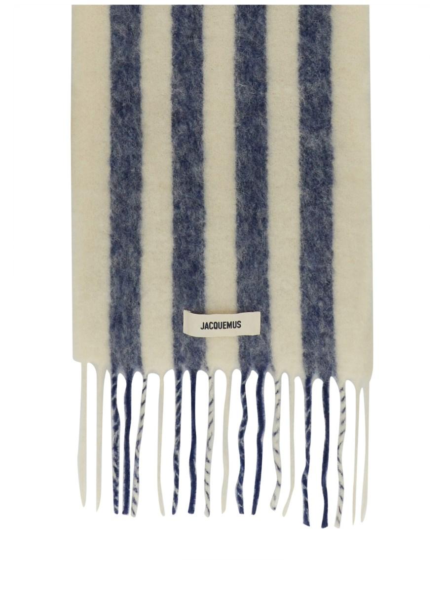 JACQUEMUS SCIARPA IN MISTO LANA CON LOGO Consegna Veloce
