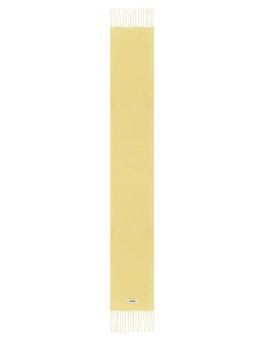 JACQUEMUS SCIARPA IN MISTO LANA CON LOGO Promozione Limitata
