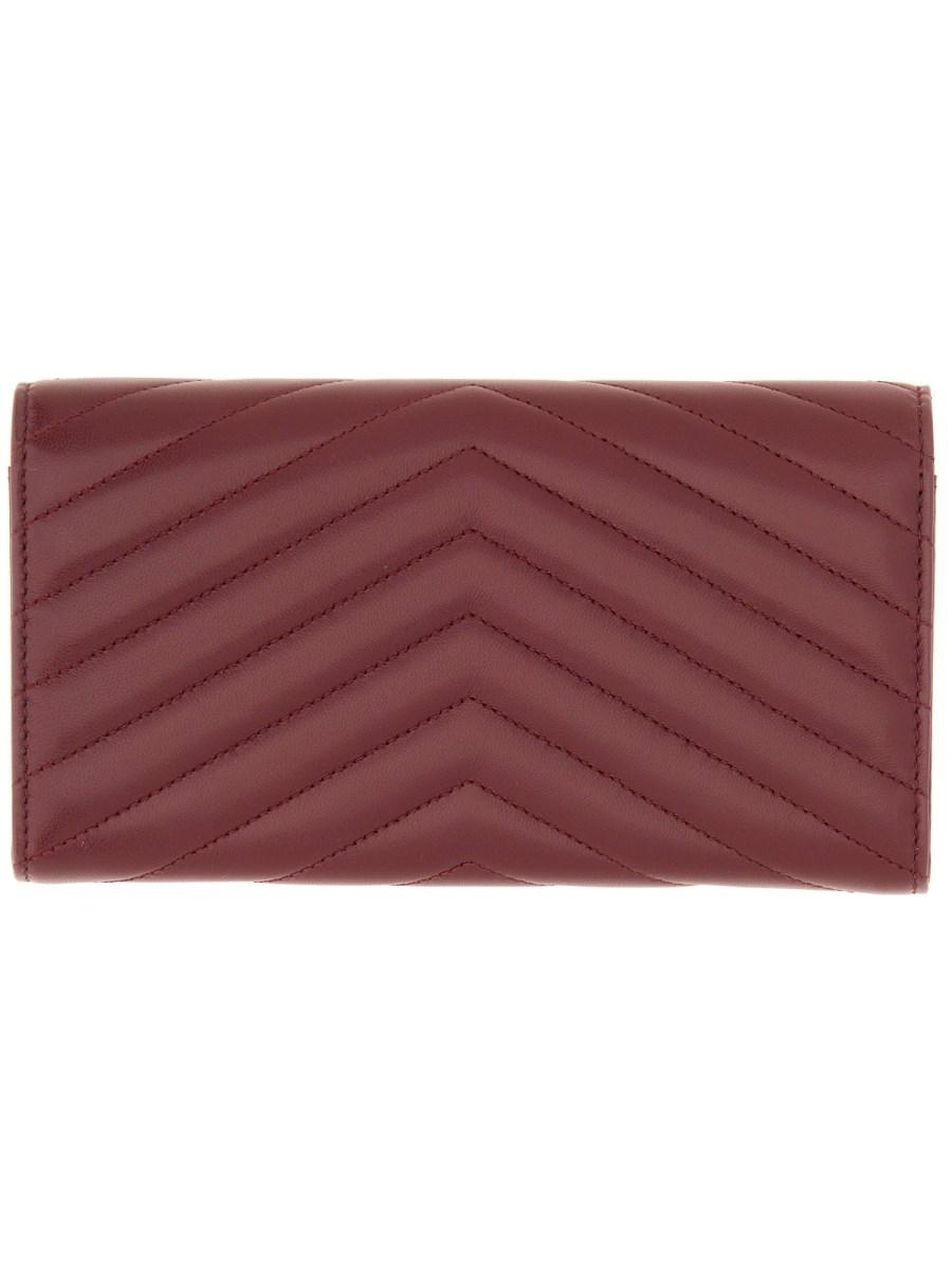 SAINT LAURENT PORTAFOGLIO IN PELLE DI VITELLO CON LOGO MONOGRAM Cyber Monday