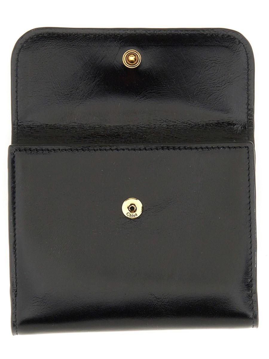 CHLOE&#39; PORTAFOGLIO TRIFOLD C CHLOÈ SMALL IN PELLE Offerta San Valentino