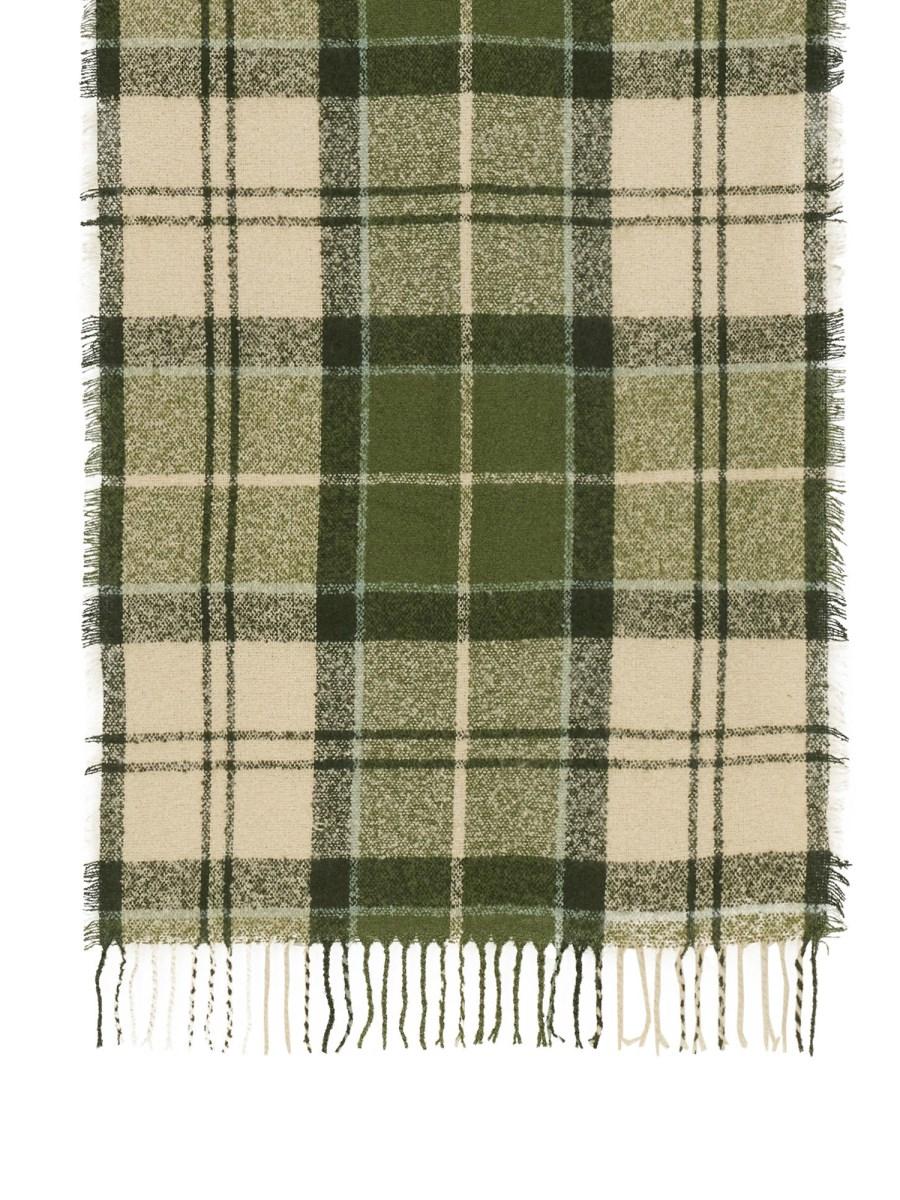 BARBOUR SCIARPA IN LANA BOUCLÈ CHECK Offerta Anniversario