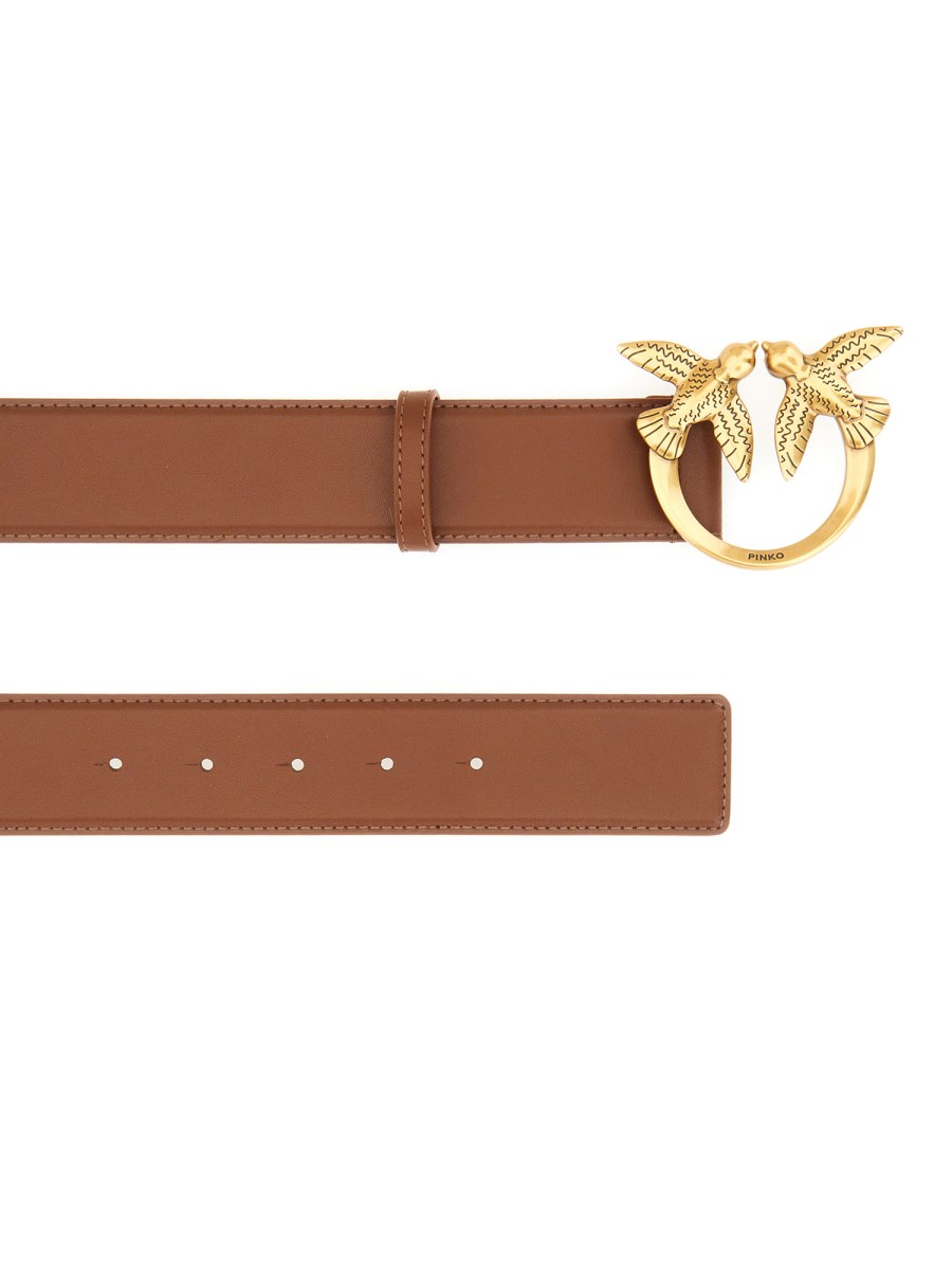 PINKO CINTURA LOVE BERRY IN PELLE Offerta migliore