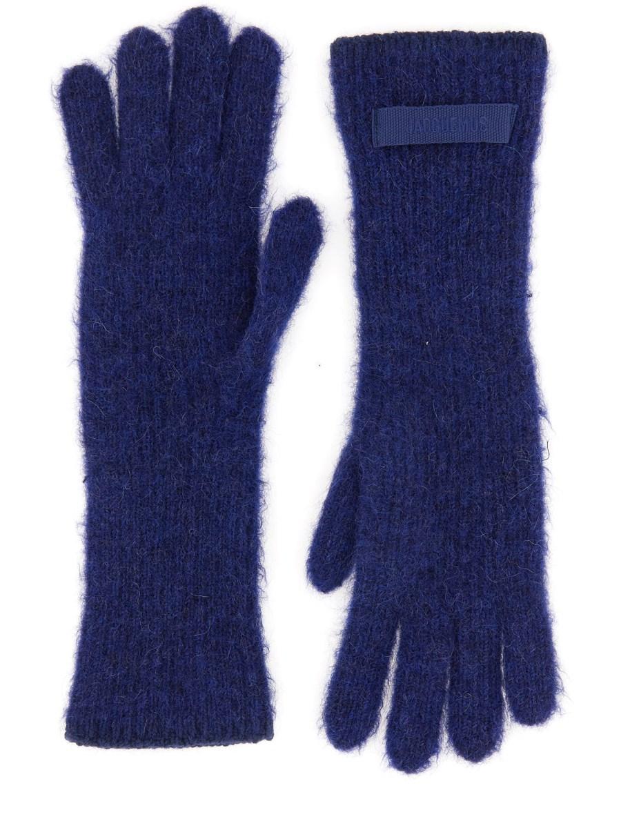 JACQUEMUS GUANTI IN ALPACA CON LOGO IN GROSGRAIN Lightning offer