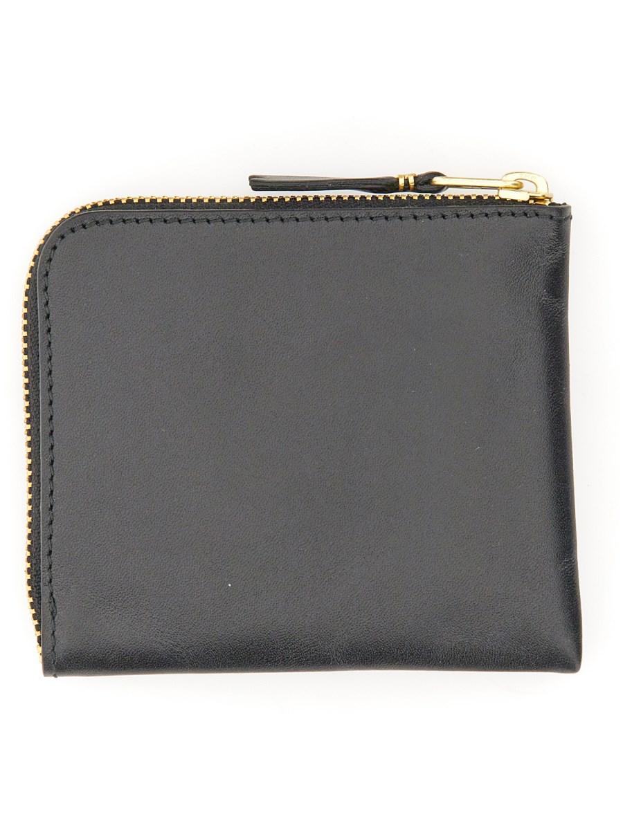 COMME DES GARCONS WALLET PORTAFOGLIO IN PELLE CON ZIP Liquidazione