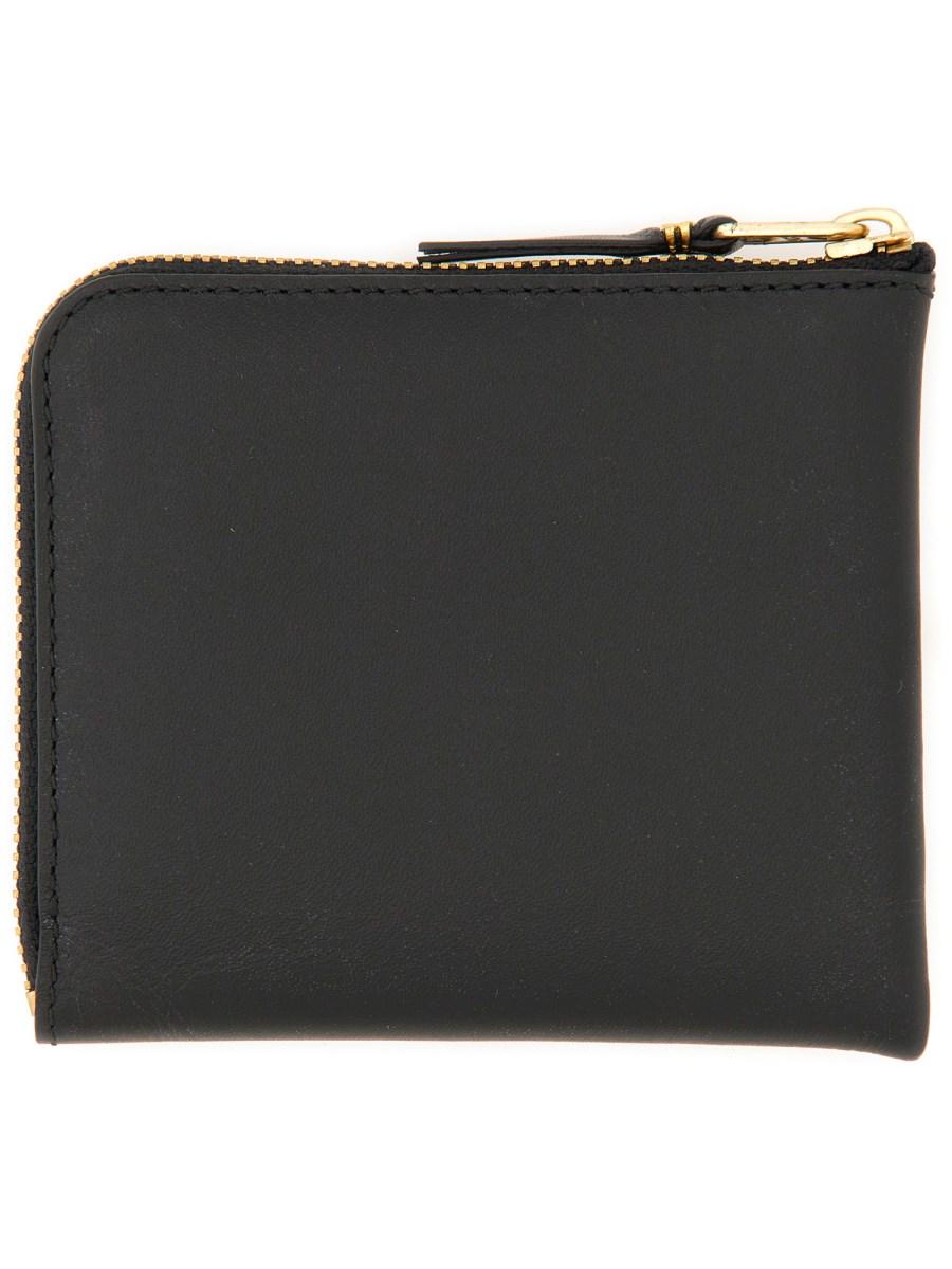 COMME DES GARCONS WALLET PORTAFOGLIO IN PELLE CON ZIP Liquidazione