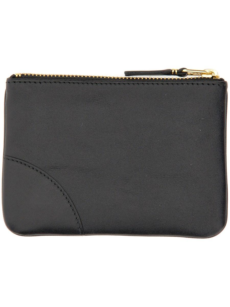 COMME DES GARCONS WALLET CLUTCH SMALL IN PELLE CON ZIP Offerta settimanale