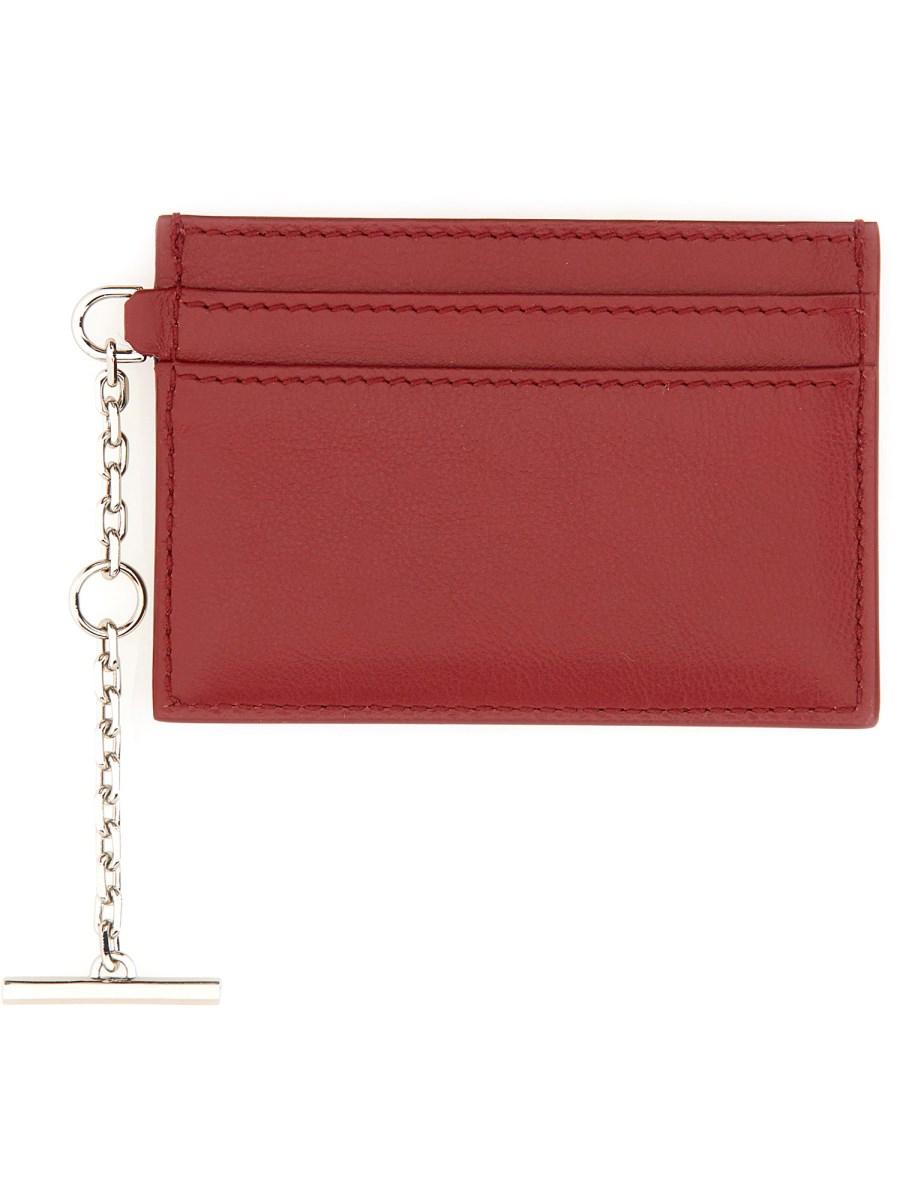 ALEXANDER McQUEEN PORTACARTE SLING IN PELLE Super sconto