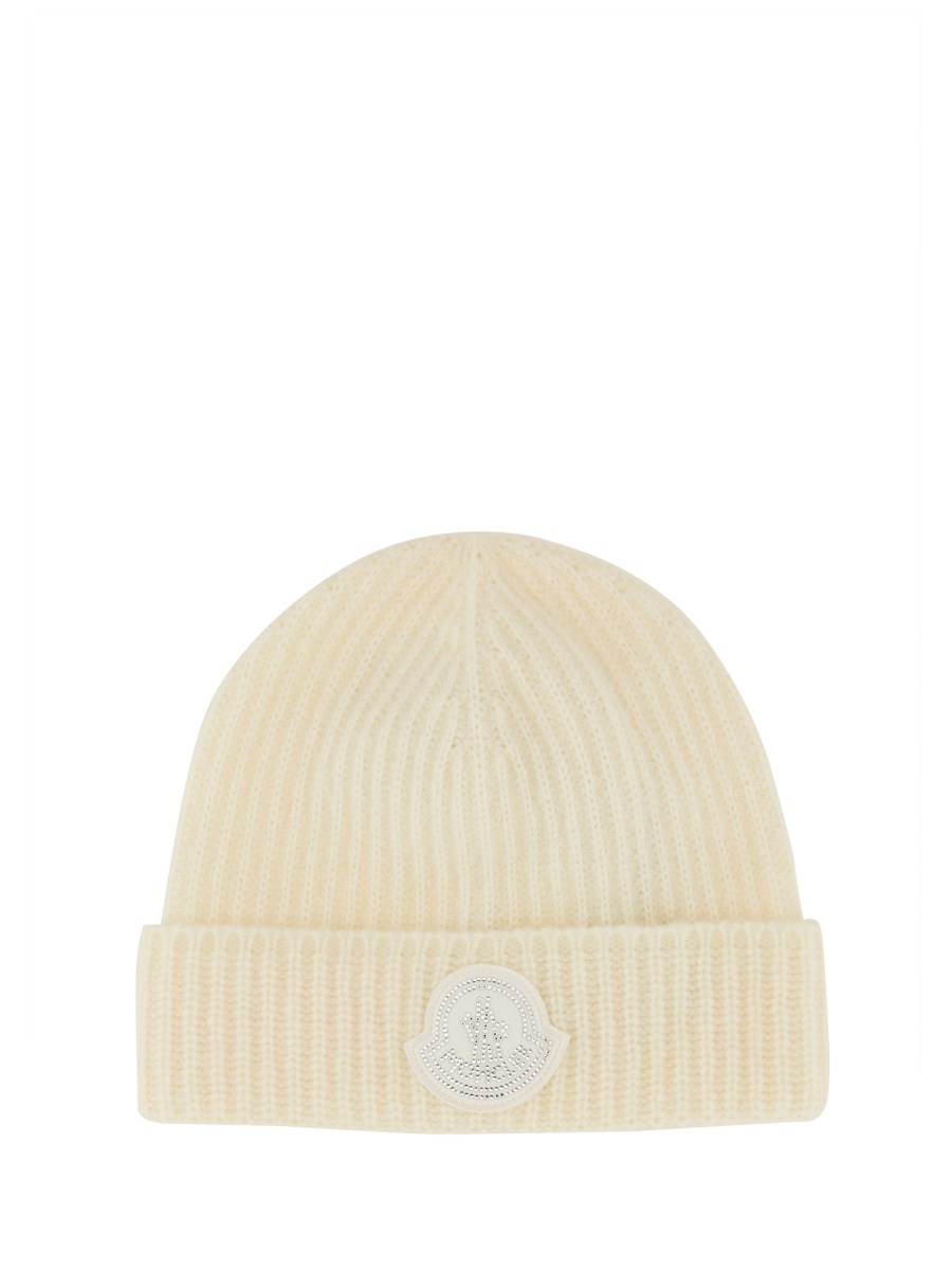 MONCLER CAPPELLO BEANIE CON LOGO Trasporto libero internazionale