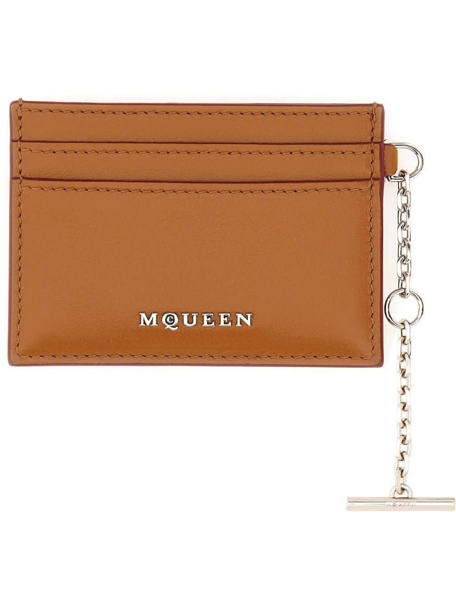ALEXANDER McQUEEN PORTACARTE SLING IN PELLE 2025