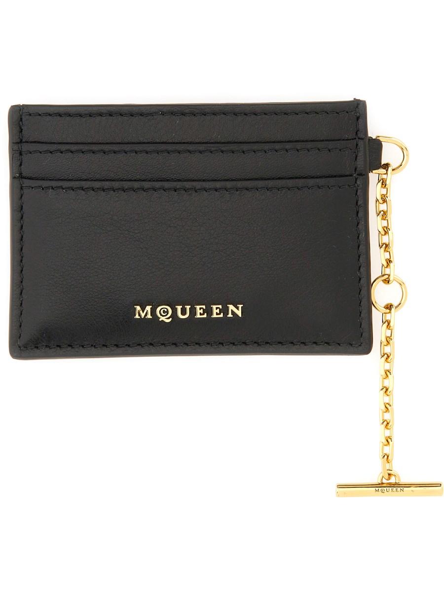 ALEXANDER McQUEEN PORTACARTE SLING IN PELLE Italy