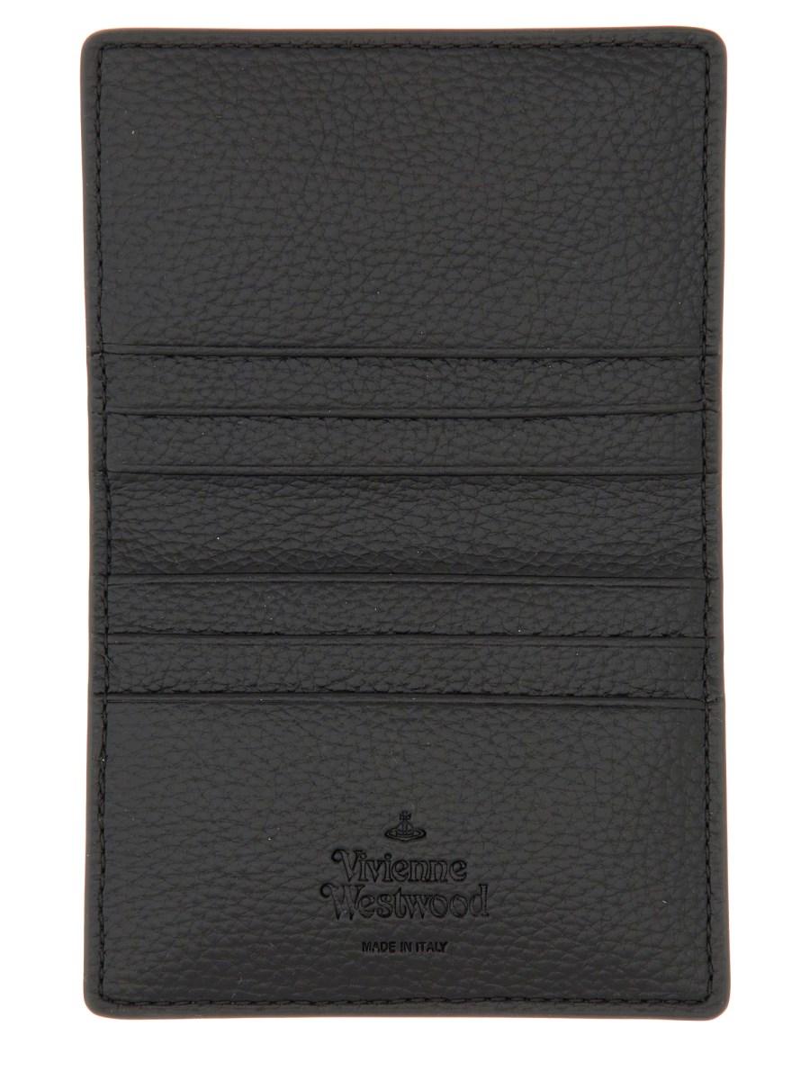 VIVIENNE WESTWOOD PORTACARTE BI-FOLD IN PELLE Novità