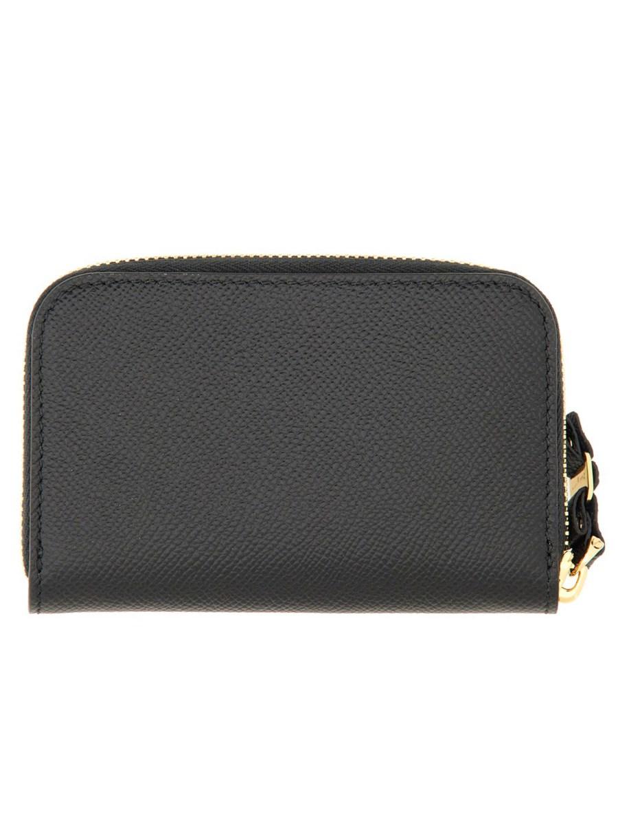 FERRAGAMO PORTACARTE "VARA" IN PELLE In Saldo