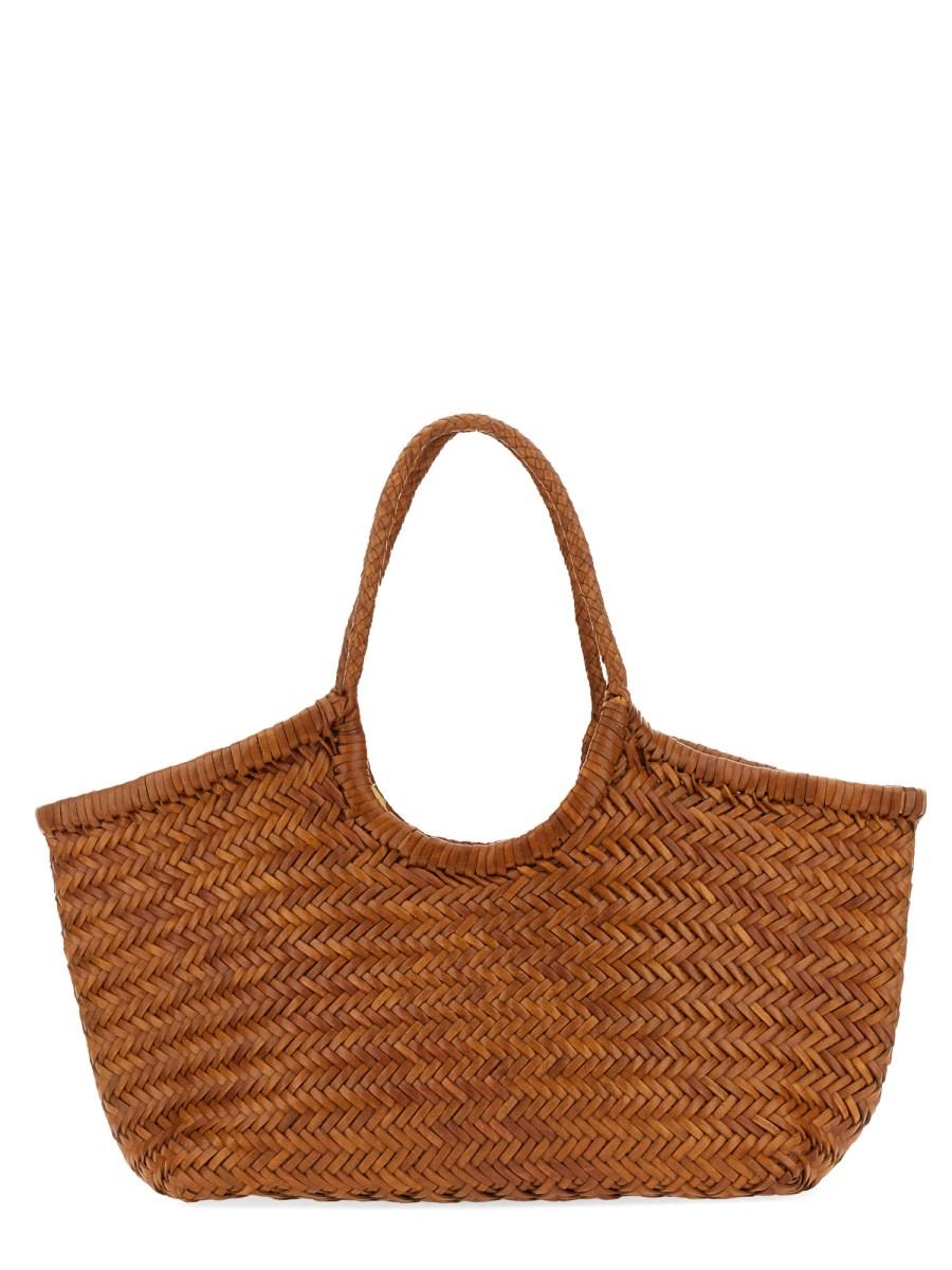 DRAGON DIFFUSION BORSA "NANTUCKET" BIG IN PELLE INTRECCIATA Liquidazione