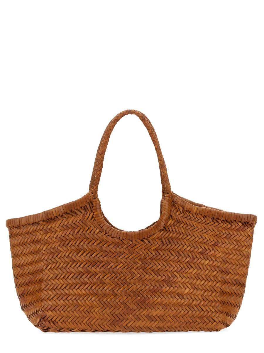 DRAGON DIFFUSION BORSA "NANTUCKET" BIG IN PELLE INTRECCIATA Liquidazione