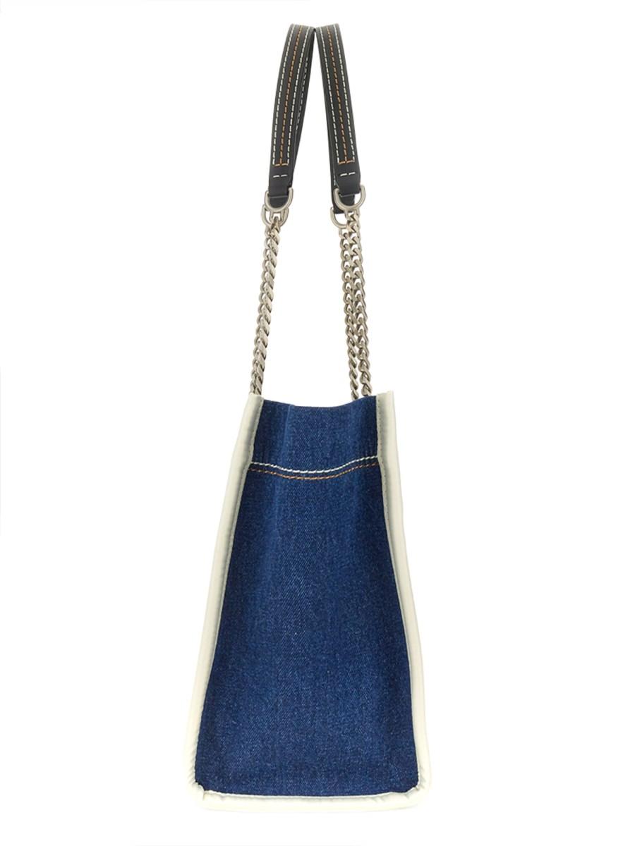 MARC JACOBS BORSA THE TOTE MEDIUM CON CATENA IN DENIM Prezzo basso