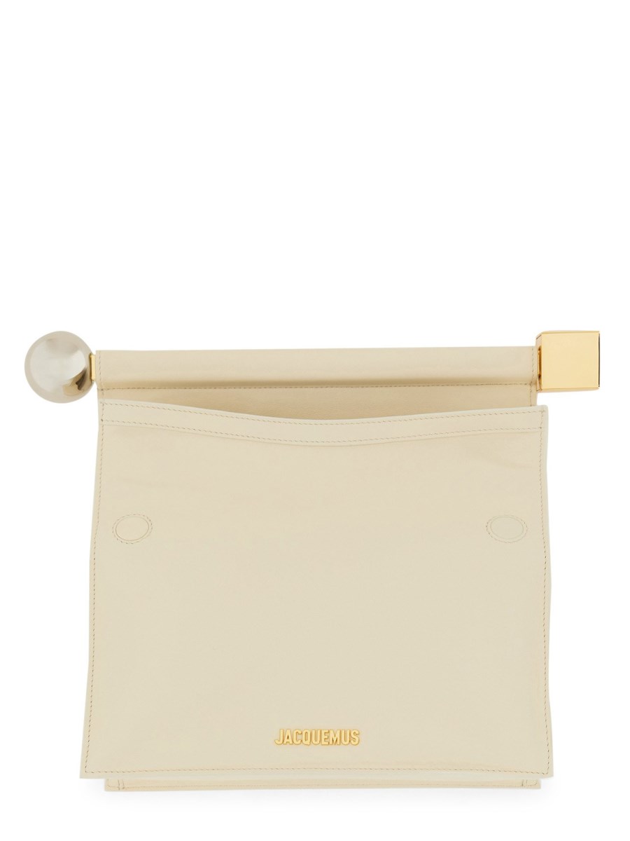 JACQUEMUS POCHETTE "ROND CARRÉ" IN PELLE Only for today