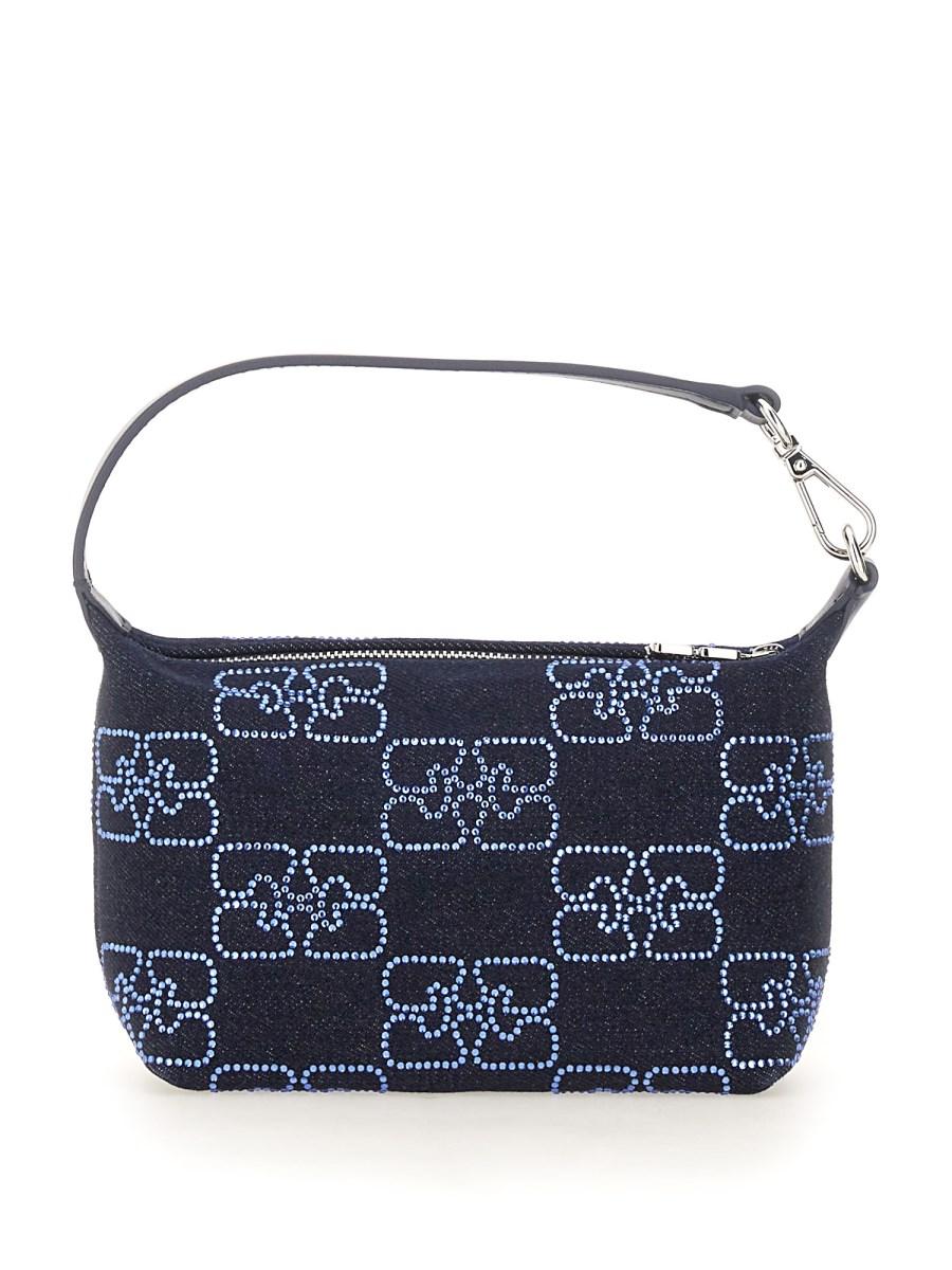 GANNI BORSA "BUTTERFLY" SMALL IN DENIM SPARKLE Affare Del Giorno