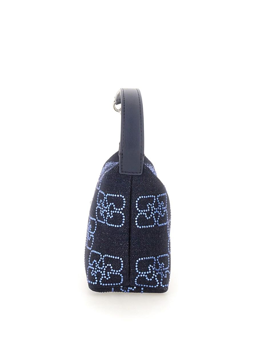 GANNI BORSA "BUTTERFLY" SMALL IN DENIM SPARKLE Affare Del Giorno