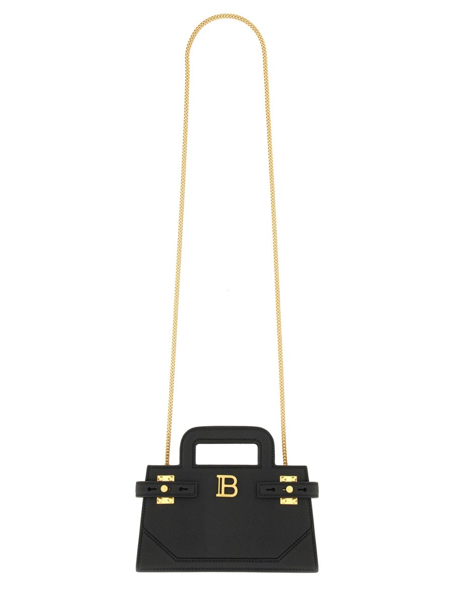 BALMAIN BORSA B-BUZZ PICCOLA IN PELLE GRANULATA Saldi
