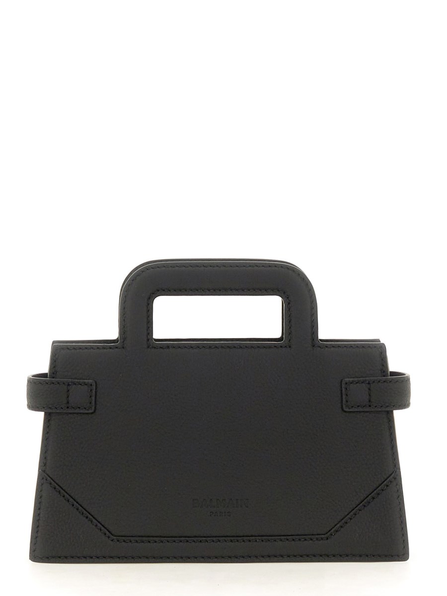 BALMAIN BORSA B-BUZZ PICCOLA IN PELLE GRANULATA Saldi