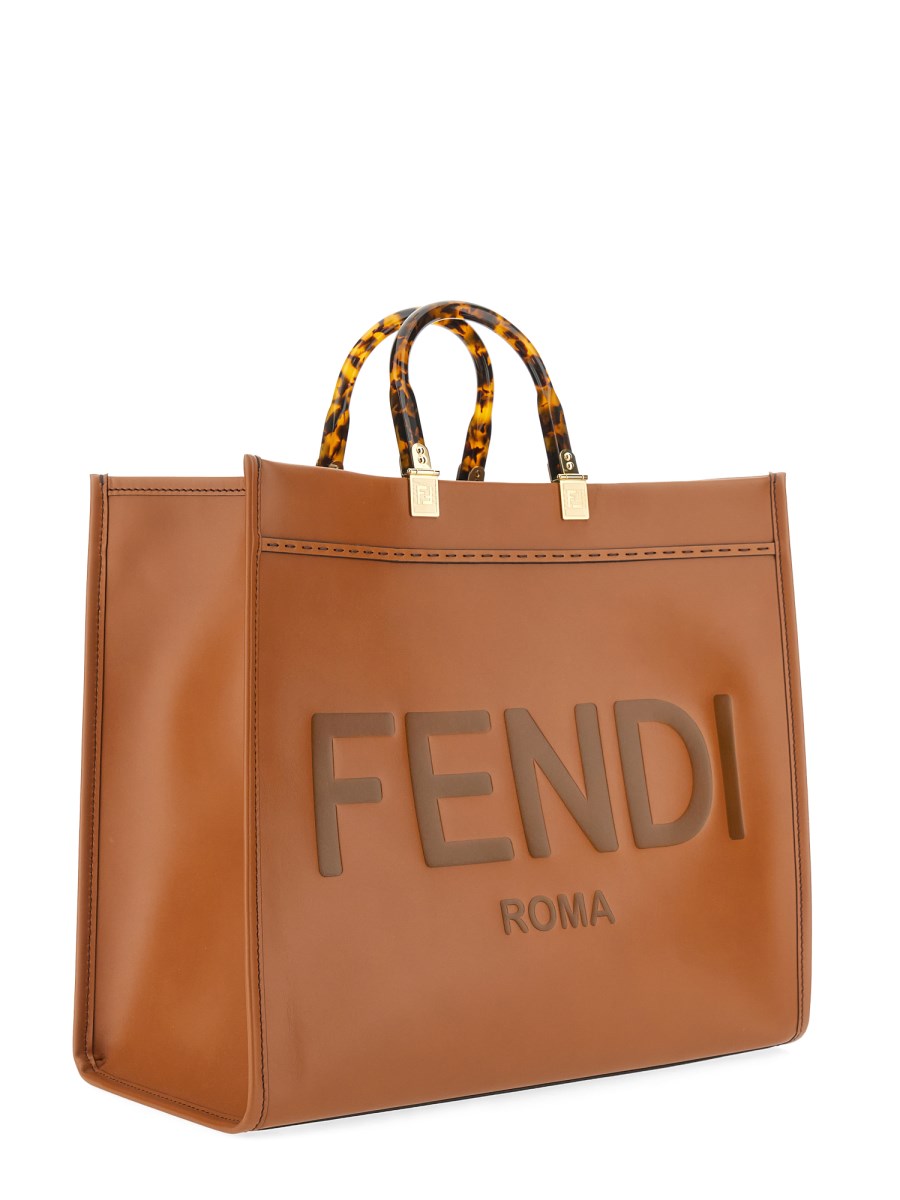 FENDI BORSA SHOPPER SUNSHINE MEDIUM IN PELLE CON STAMPA LOGO Hotsell