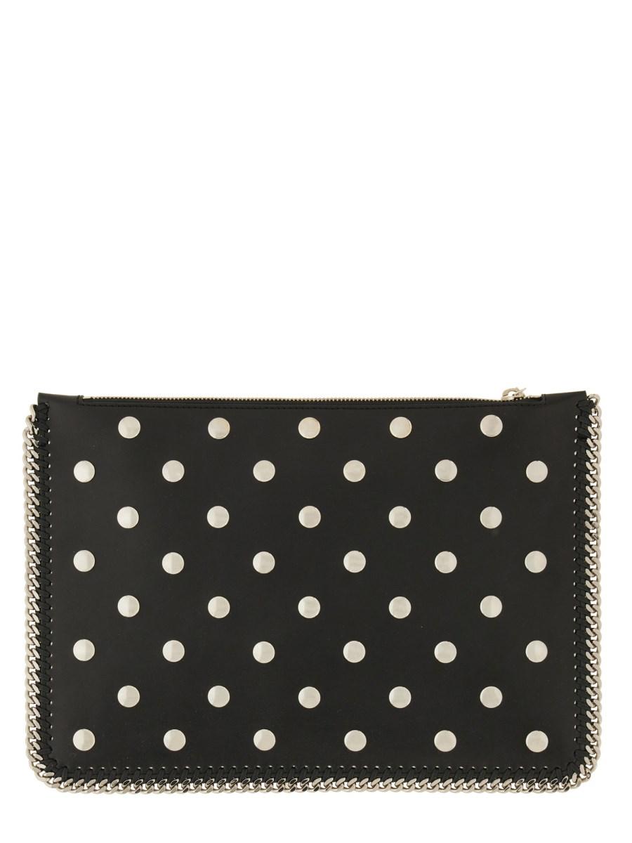 STELLA McCARTNEY POCHETTE "FALABELLA" IN ALTER MAT CON ZIP E BORCHIE Saldi Di Fabbrica