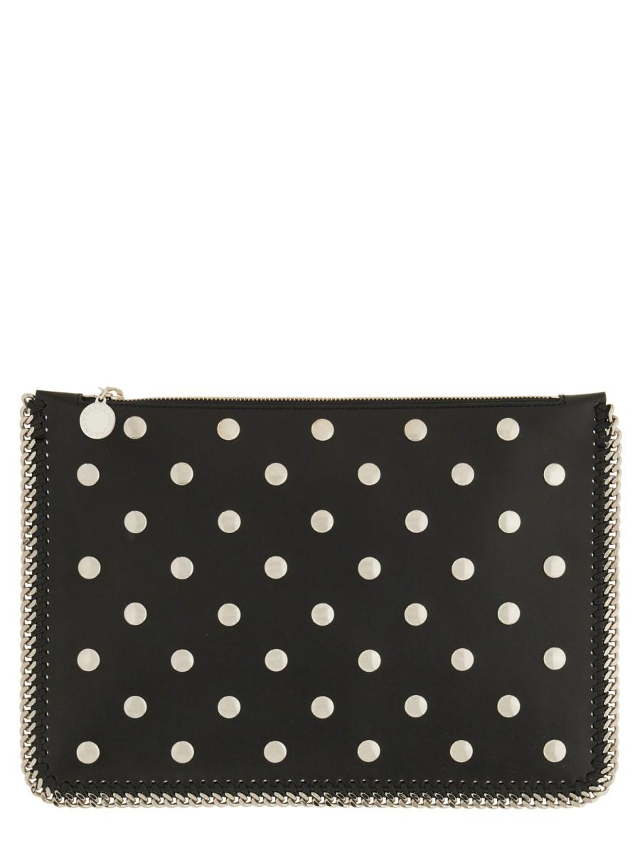 STELLA McCARTNEY POCHETTE "FALABELLA" IN ALTER MAT CON ZIP E BORCHIE Saldi Di Fabbrica