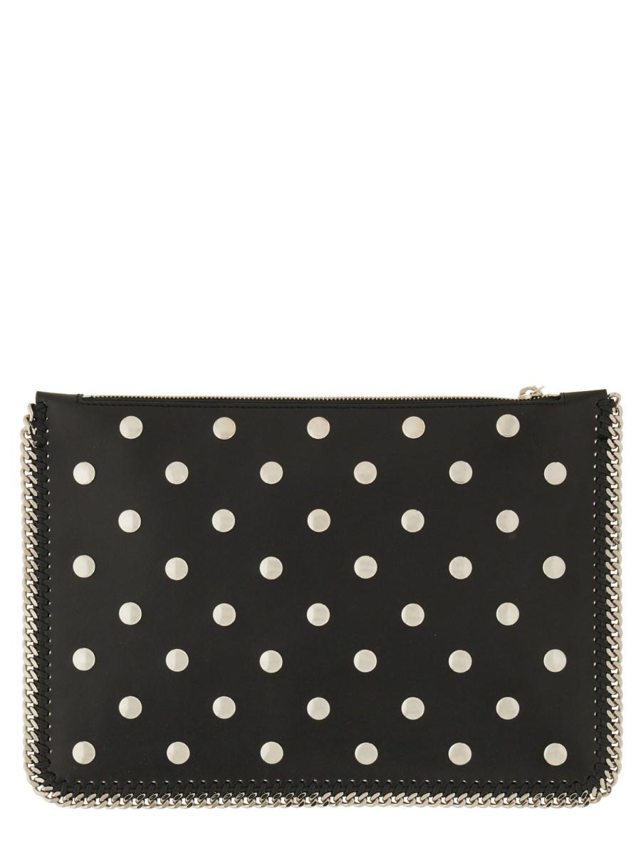 STELLA McCARTNEY POCHETTE "FALABELLA" IN ALTER MAT CON ZIP E BORCHIE Saldi Di Fabbrica