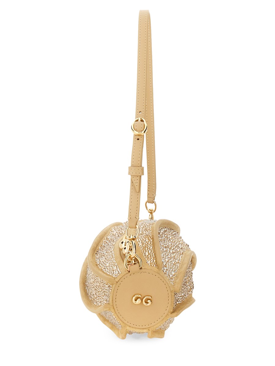 CULT GAIA CLUTCH MYRNA IN PELLE CON STRASS Super sconto