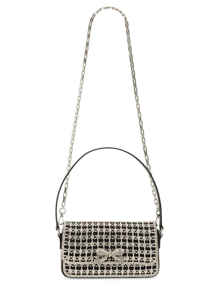 SELF-PORTRAIT BORSA BAGUETTE CRYSTAL Vendita