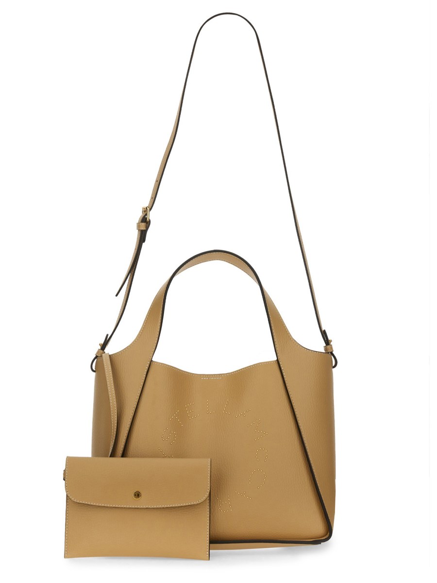 STELLA McCARTNEY BORSA A TRACOLLA CON LOGO IN ALTER NAPPA Vendite Flash