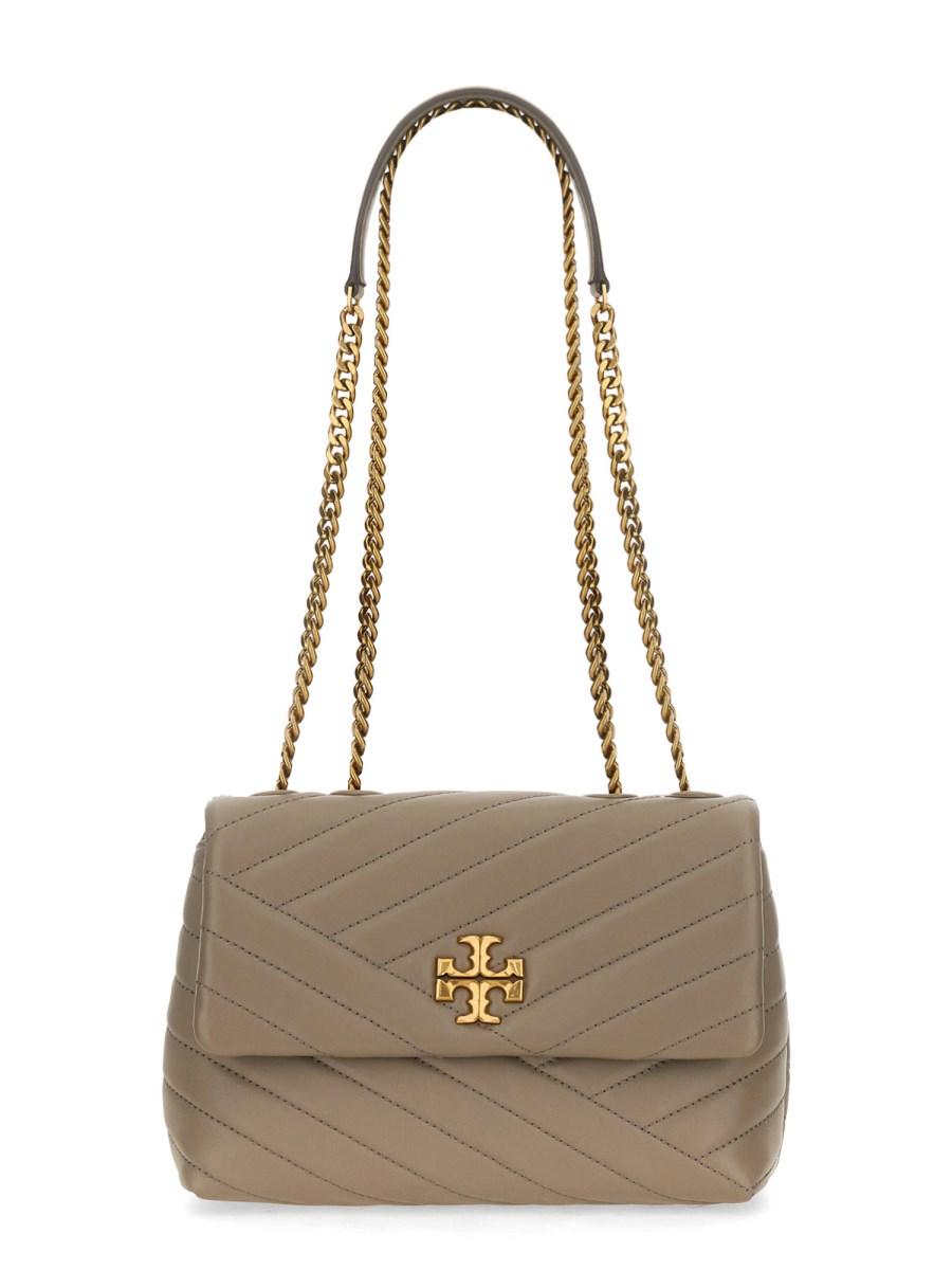 TORY BURCH BORSA A SPALLA KIRA SMALL CONVERTIBLE IN PELLE CHEVRON Nuova