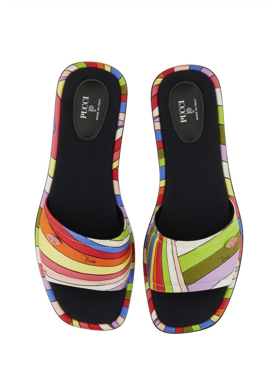 PUCCI SANDALO SLIDE CON STAMPA Shopping online