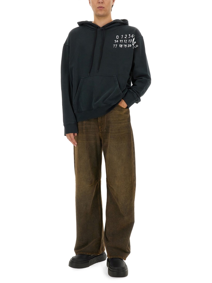 MM6 MAISON MARGIELA FELPA IN JERSEY CON CAPPUCCIO Vendita calda