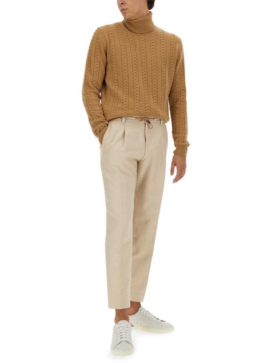 BOSS CAMEL MAGLIA DOLCEVITA IN LANA E CASHMERE Grandi sconti