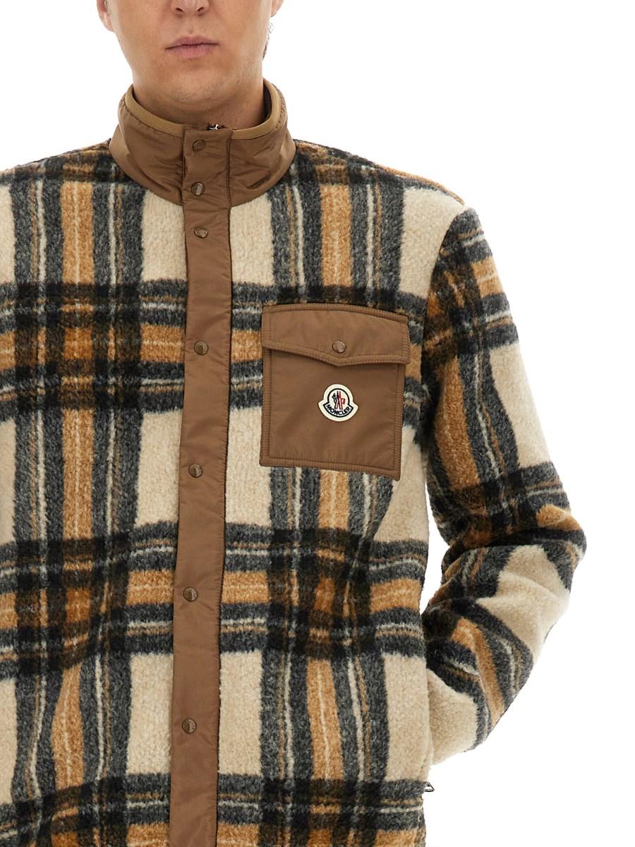 MONCLER FELPA CON ZIP EFFETTO TEDDY Bestseller