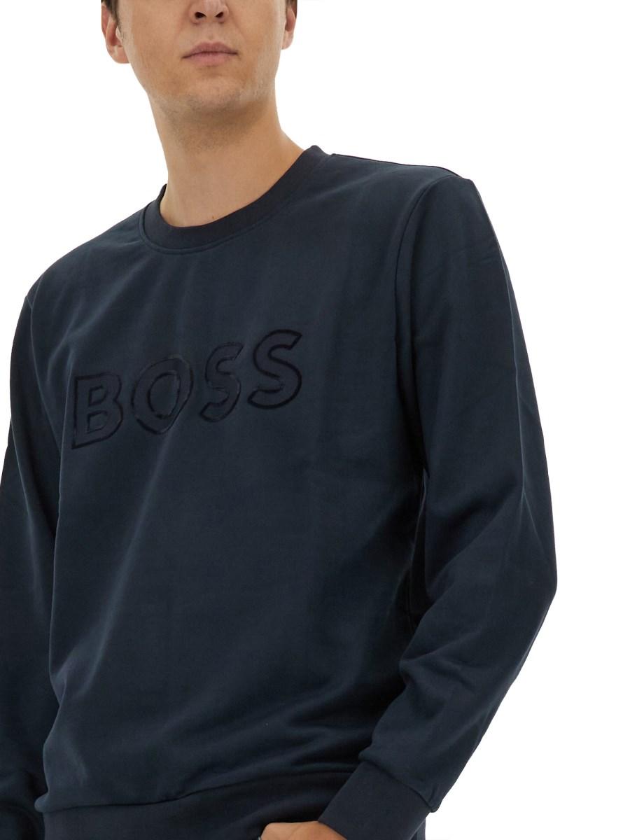 BOSS FELPA IN COTONE CON LOGO Offerte giornaliere