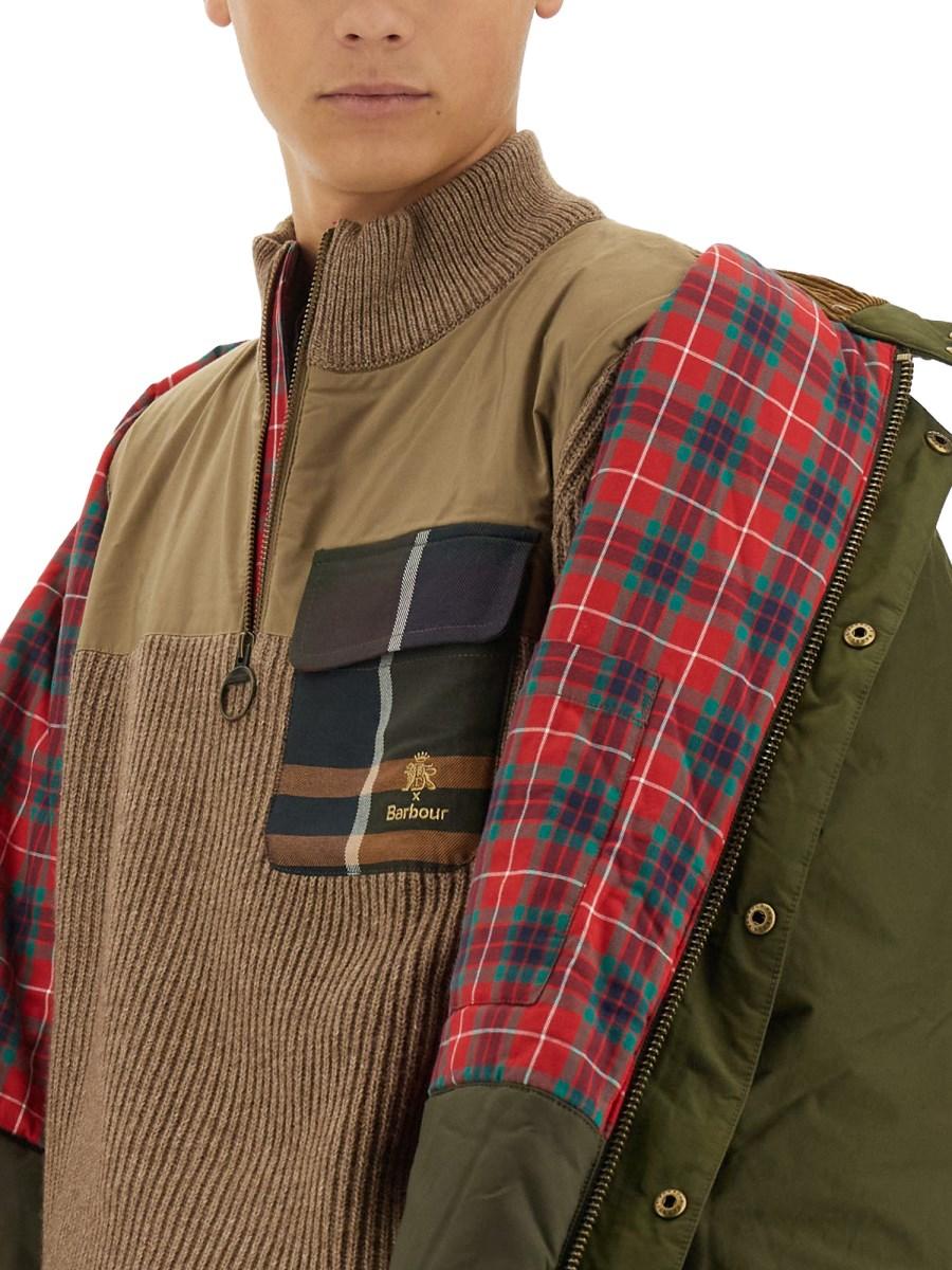 BARACUTA X BARBOUR MAGLIA "MILLER" CON MEZZA ZIP ACQUISTA ORA