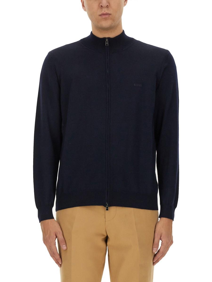 BOSS CARDIGAN "BALONSO" IN LANA CON ZIP Ultimo giorno