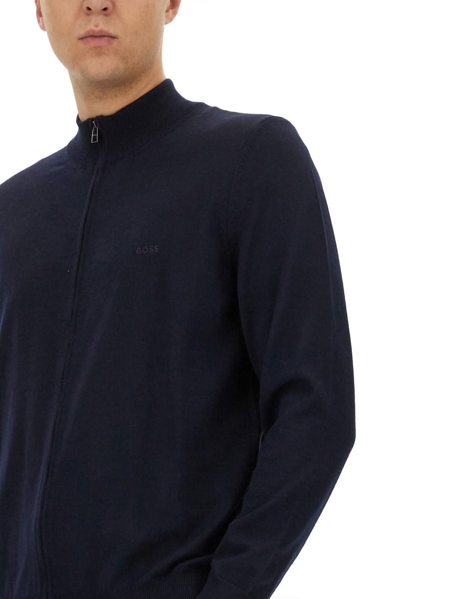 BOSS CARDIGAN "BALONSO" IN LANA CON ZIP Ultimo giorno
