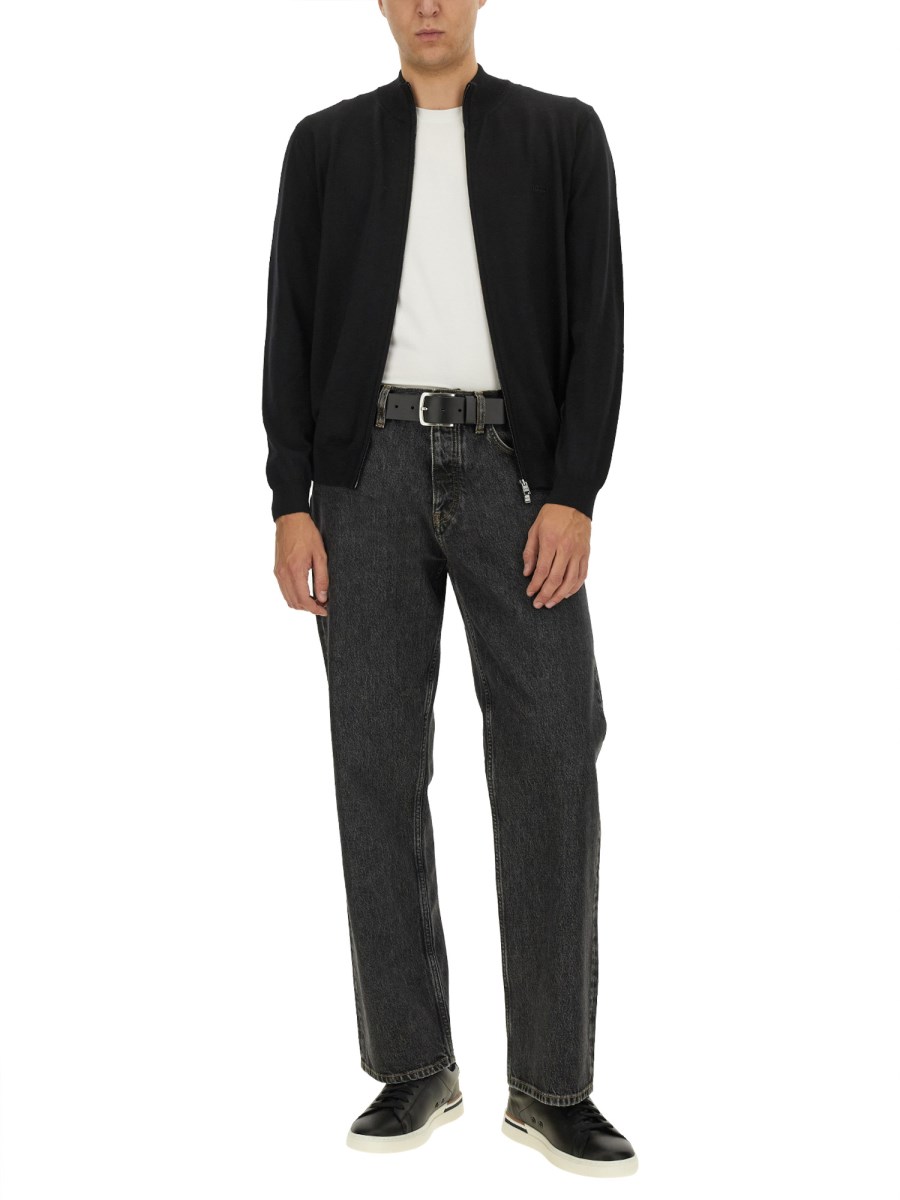 BOSS CARDIGAN "BALONSO" IN LANA CON ZIP Promozione temporanea